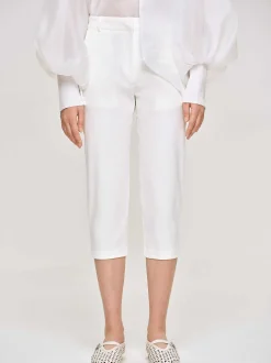Clothing-Source Unknown Slim Capri Pants, White