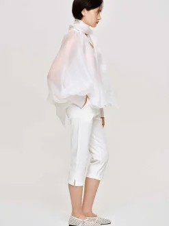 Clothing-Source Unknown Slim Capri Pants, White