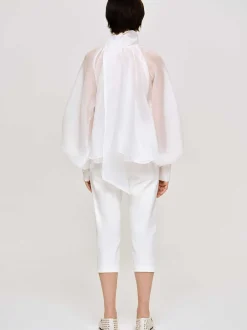 Bottoms-Source Unknown Slim Capri Pants, White