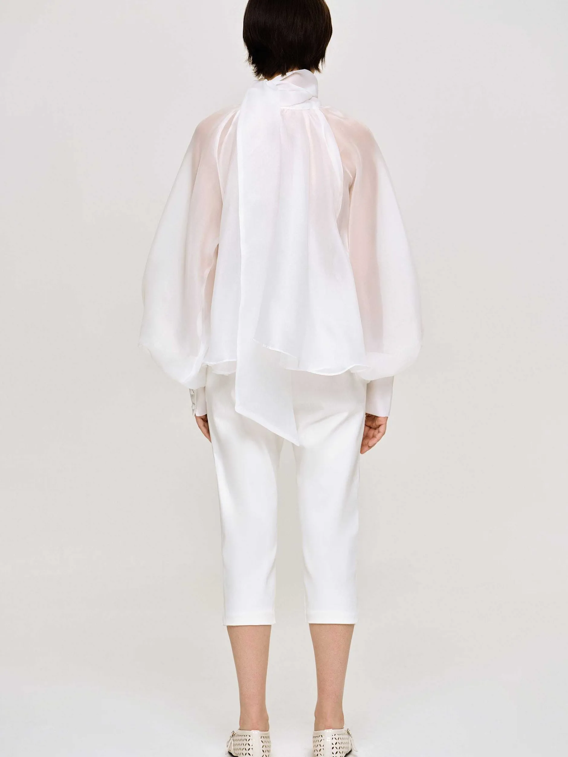 Bottoms-Source Unknown Slim Capri Pants, White