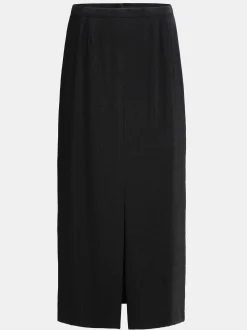 Bottoms-Source Unknown Slit Maxi Skirt, Black