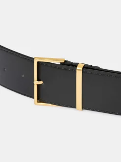 Accessories-Source Unknown Square Buckle Belt, Black
