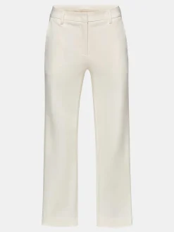 Bottoms-Source Unknown Straight Crop Cigarette Trousers, Ivory