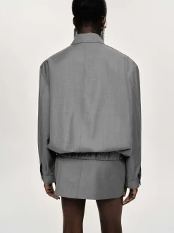Accessories-Source Unknown Suit Bomber Jacket, Dove