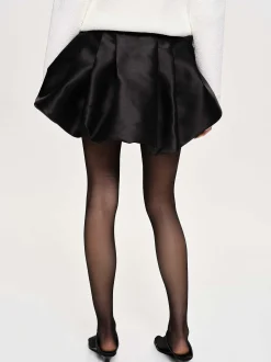 Clothing-Source Unknown Suki Bubble Hem Miniskirt, Black