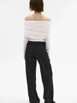 Accessories-Source Unknown Tova Off Shoulder Knit, Cream