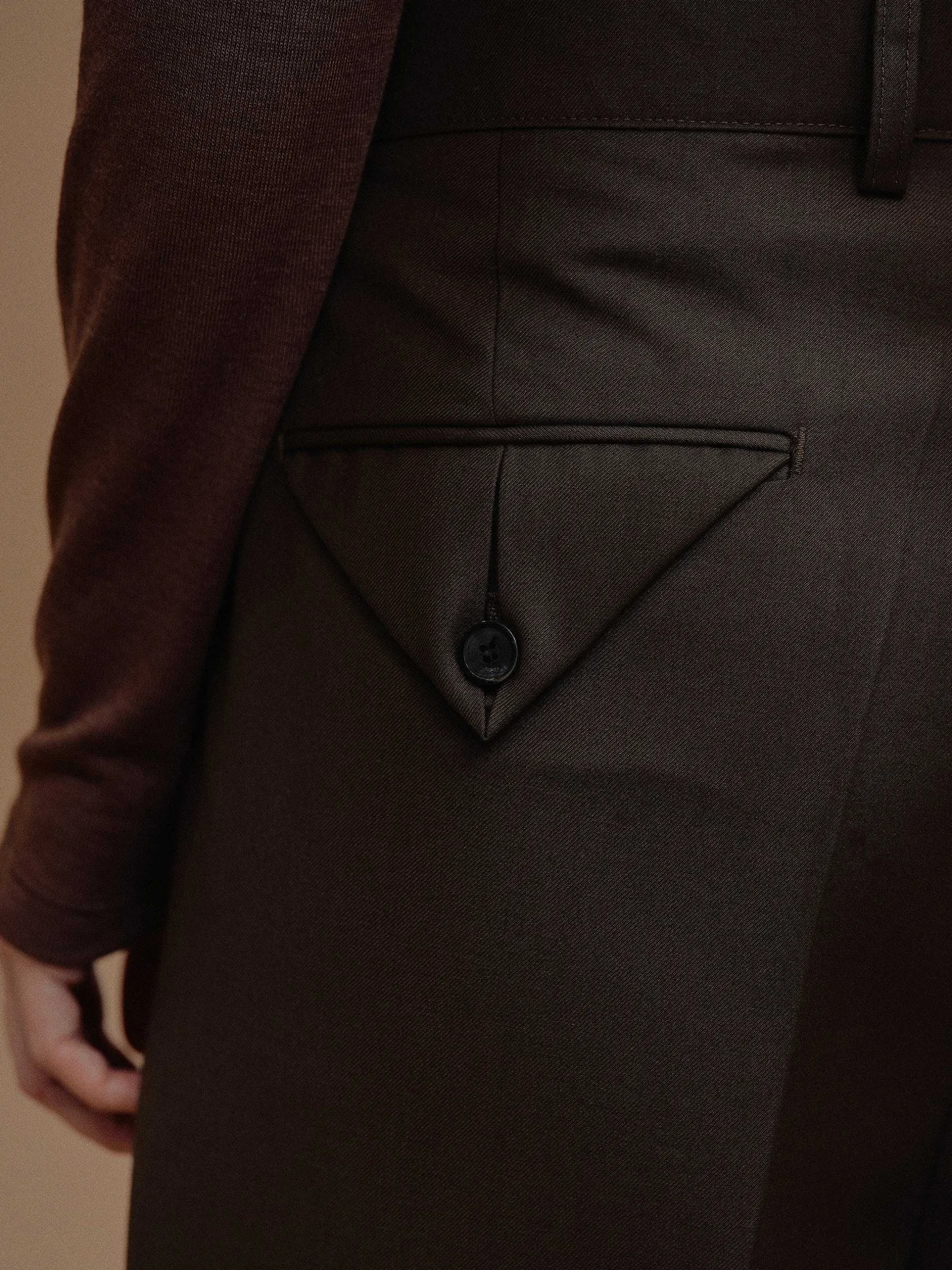 Clothing-Source Unknown Triangle Pocket Relaxed Trousers, Fondant