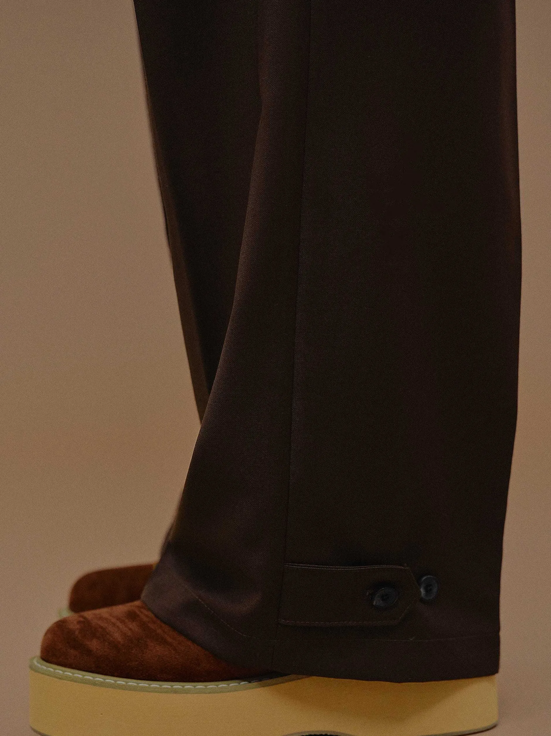 Bottoms-Source Unknown Triangle Pocket Relaxed Trousers, Fondant