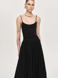 Accessories-Source Unknown Tulle Slip Dress, Black