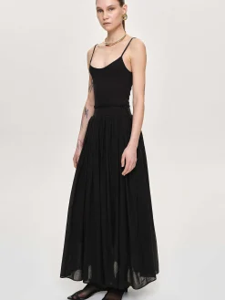 Accessories-Source Unknown Tulle Slip Dress, Black