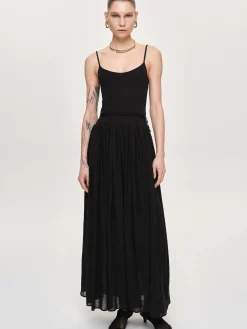 Accessories-Source Unknown Tulle Slip Dress, Black