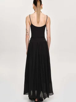 Accessories-Source Unknown Tulle Slip Dress, Black