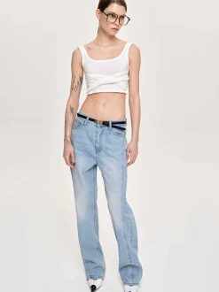 Tops-Source Unknown Twist Tank Top, White