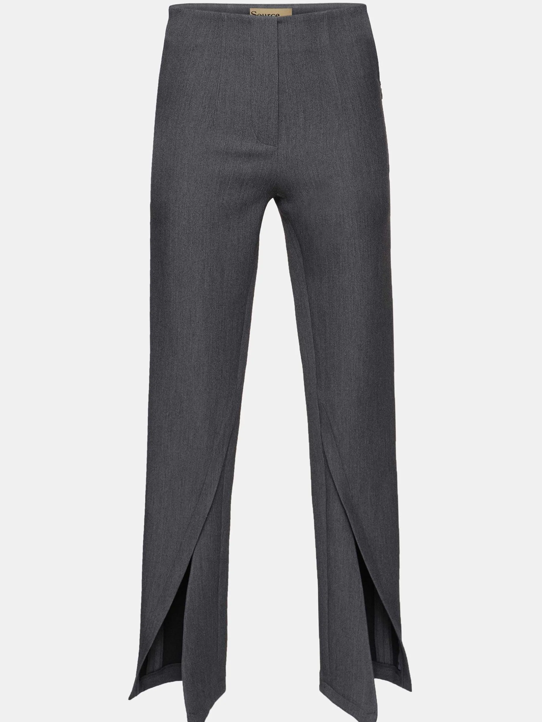 Clothing-Source Unknown Tyia Bias-Cut Slim Trousers, Dark Charcoal