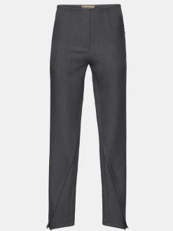Clothing-Source Unknown Tyia Bias-Cut Slim Trousers, Dark Charcoal
