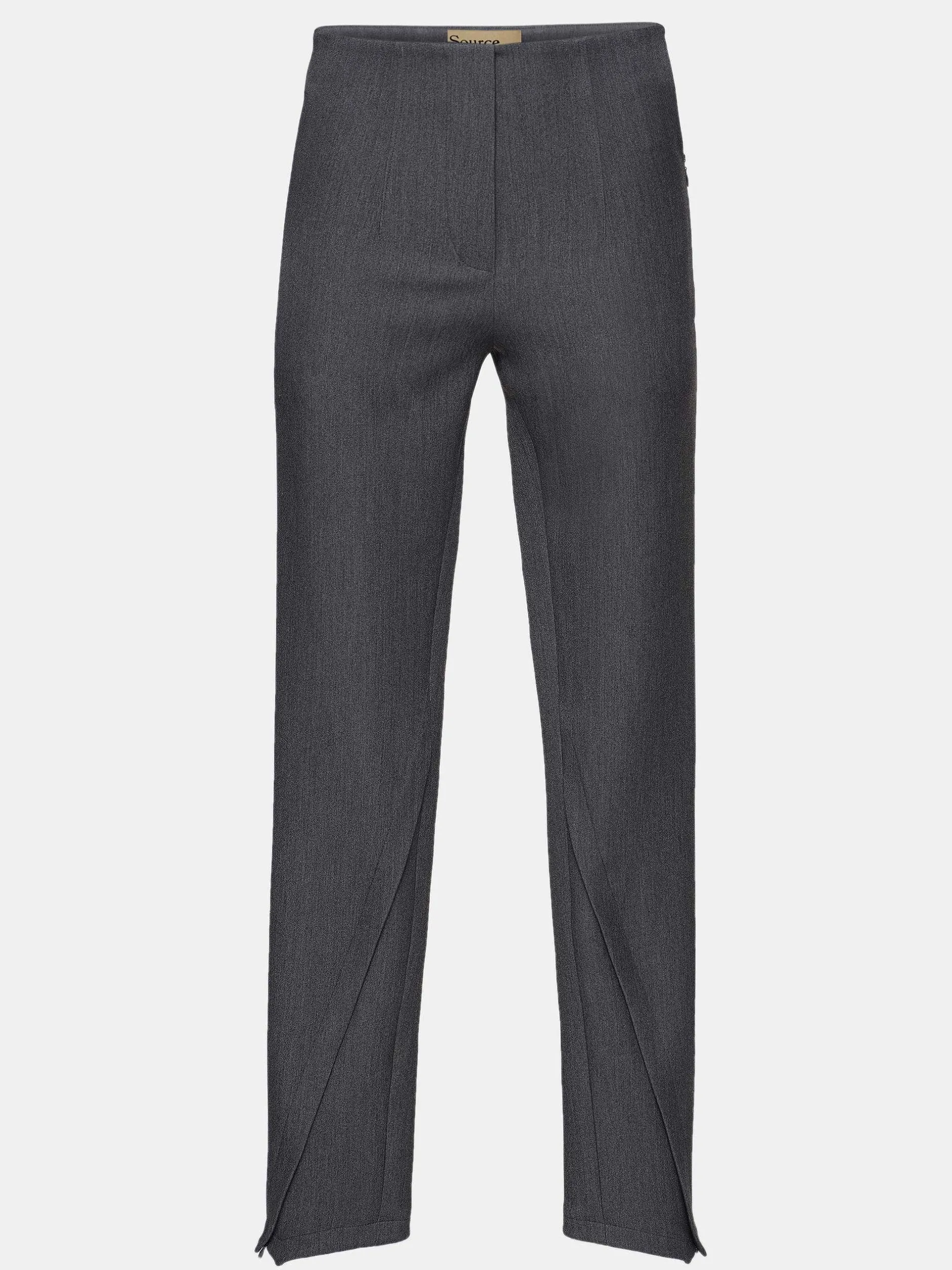 Clothing-Source Unknown Tyia Bias-Cut Slim Trousers, Dark Charcoal