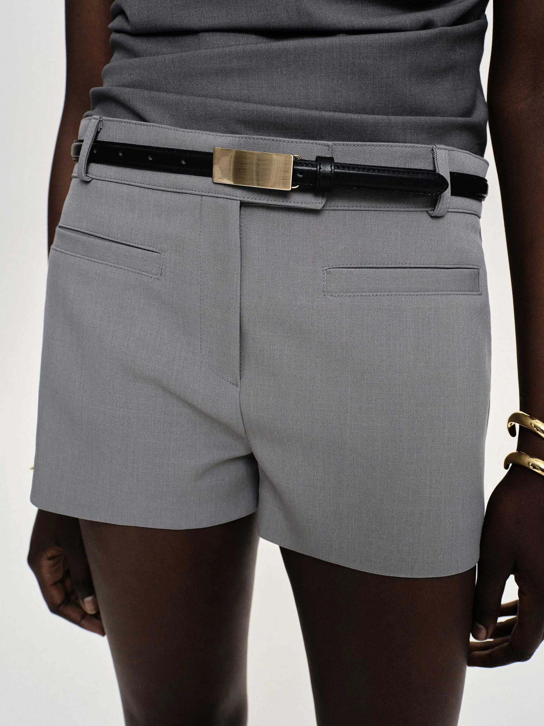 Bottoms-Source Unknown Ulna Welt Pocket Shorts, Grey