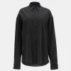 Accessories-Source Unknown Unisex Denim Shirt, Black Washed