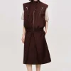 Accessories-Source Unknown Versatile Zip Vest, Black Cherry