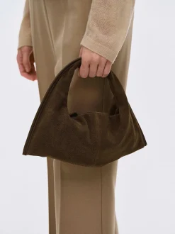Clothing-Source Unknown Vida Suede Mini Tote Bag, Walnut