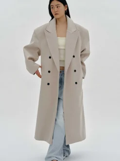 Clothing-Source Unknown Wallis Oversized Grandpa Coat, Beige