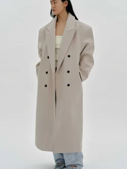 Clothing-Source Unknown Wallis Oversized Grandpa Coat, Beige