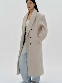 Clothing-Source Unknown Wallis Oversized Grandpa Coat, Beige