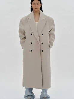 Clothing-Source Unknown Wallis Oversized Grandpa Coat, Beige