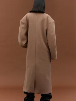 Outerwear-Source Unknown Wallis Oversized Grandpa Coat, Latte