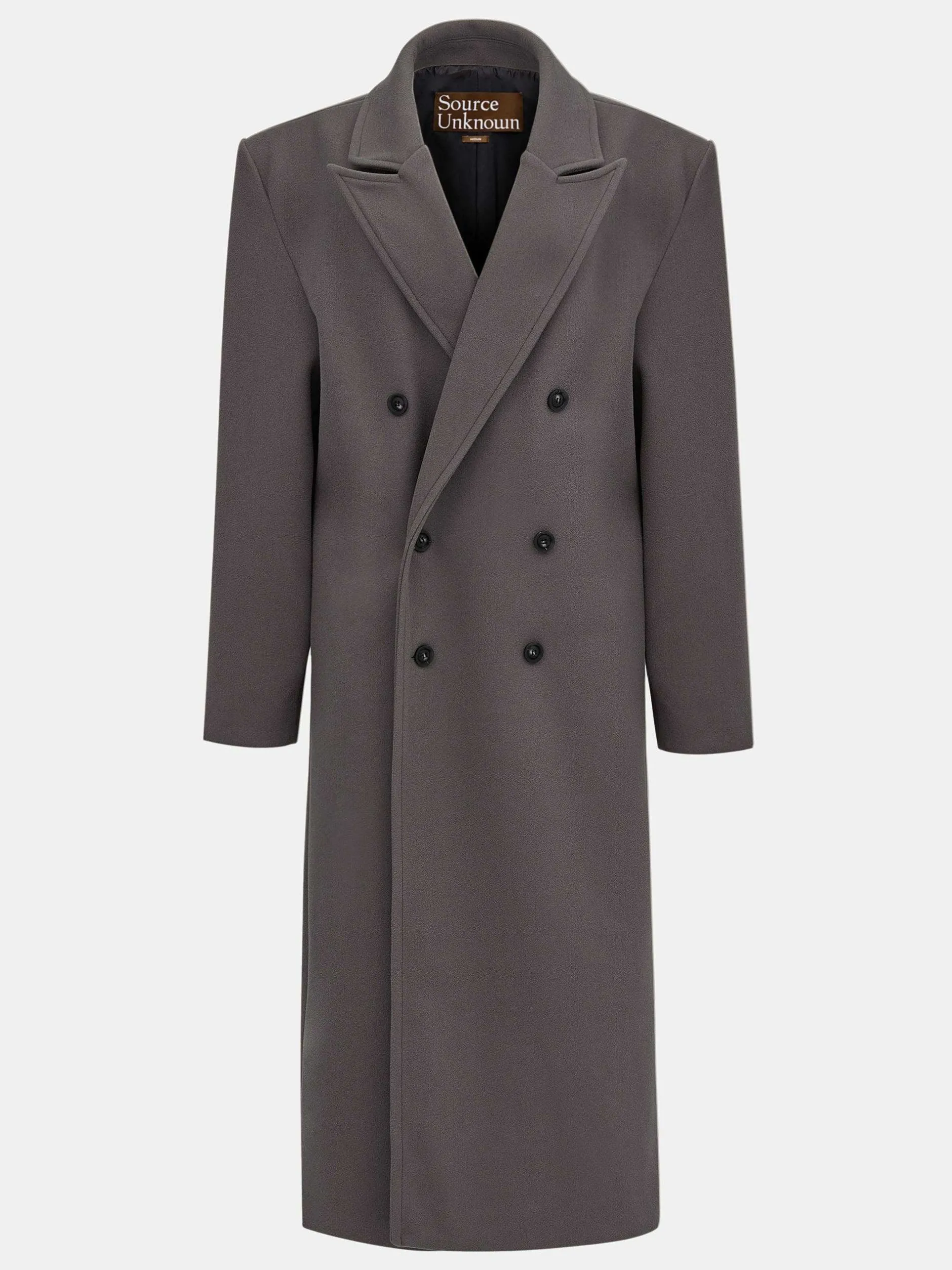 Outerwear-Source Unknown Wallis Oversized Grandpa Coat, Grey