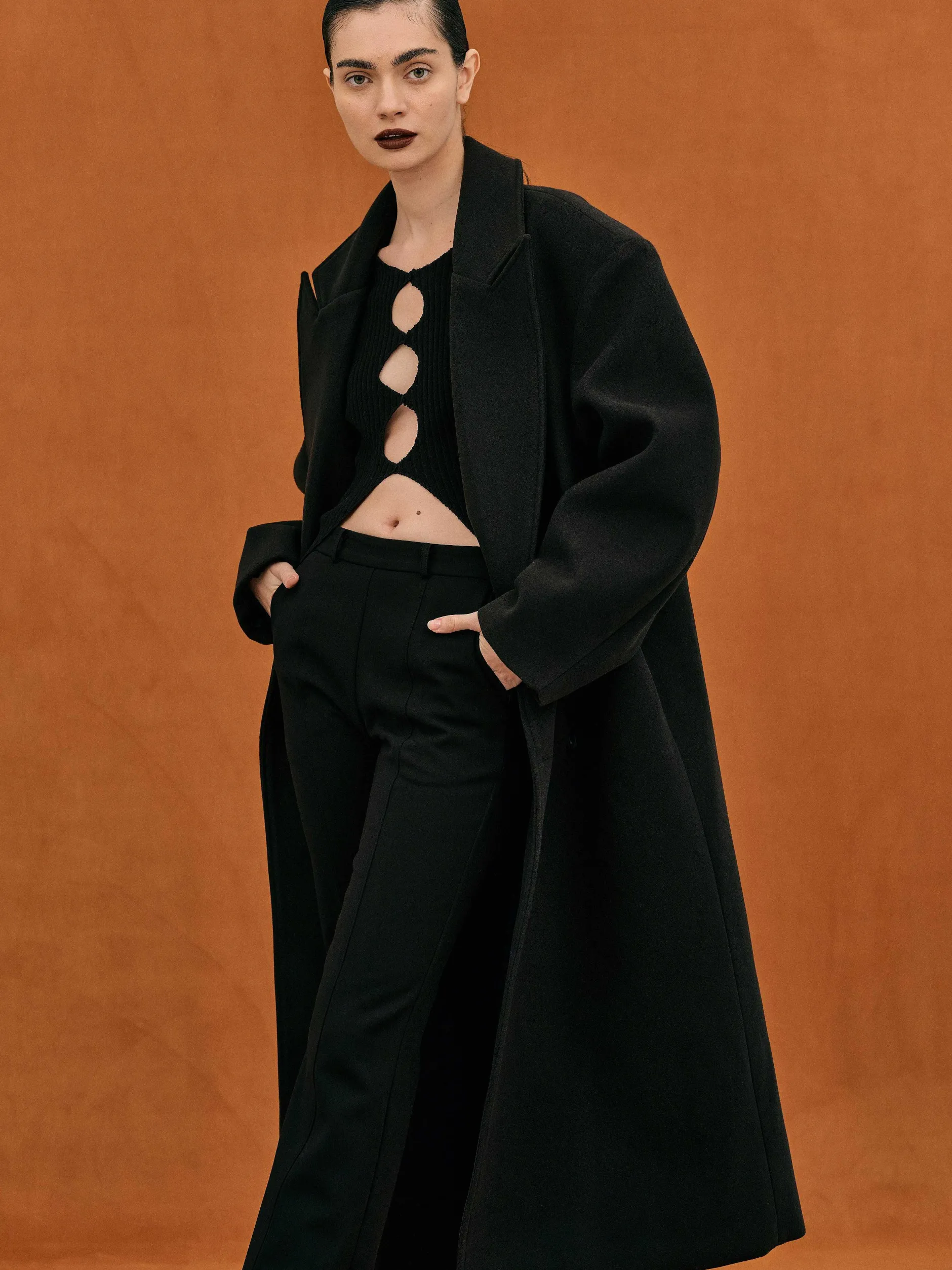 Outerwear-Source Unknown Wallis Oversized Grandpa Coat, Black