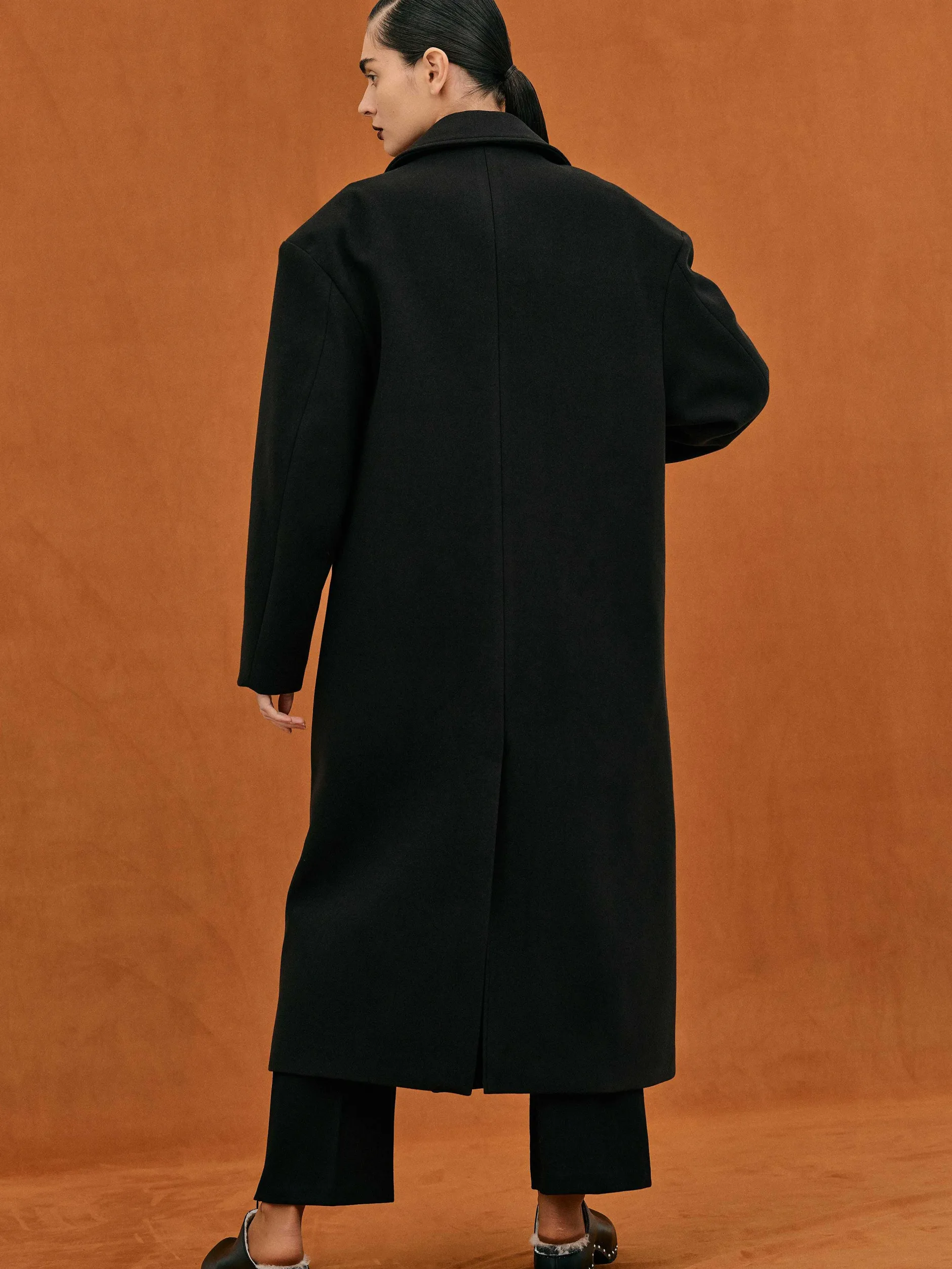 Outerwear-Source Unknown Wallis Oversized Grandpa Coat, Black
