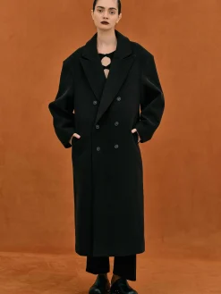 Outerwear-Source Unknown Wallis Oversized Grandpa Coat, Black
