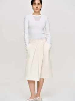 Bottoms-Source Unknown Wrapped Cotton Shorts, Almond