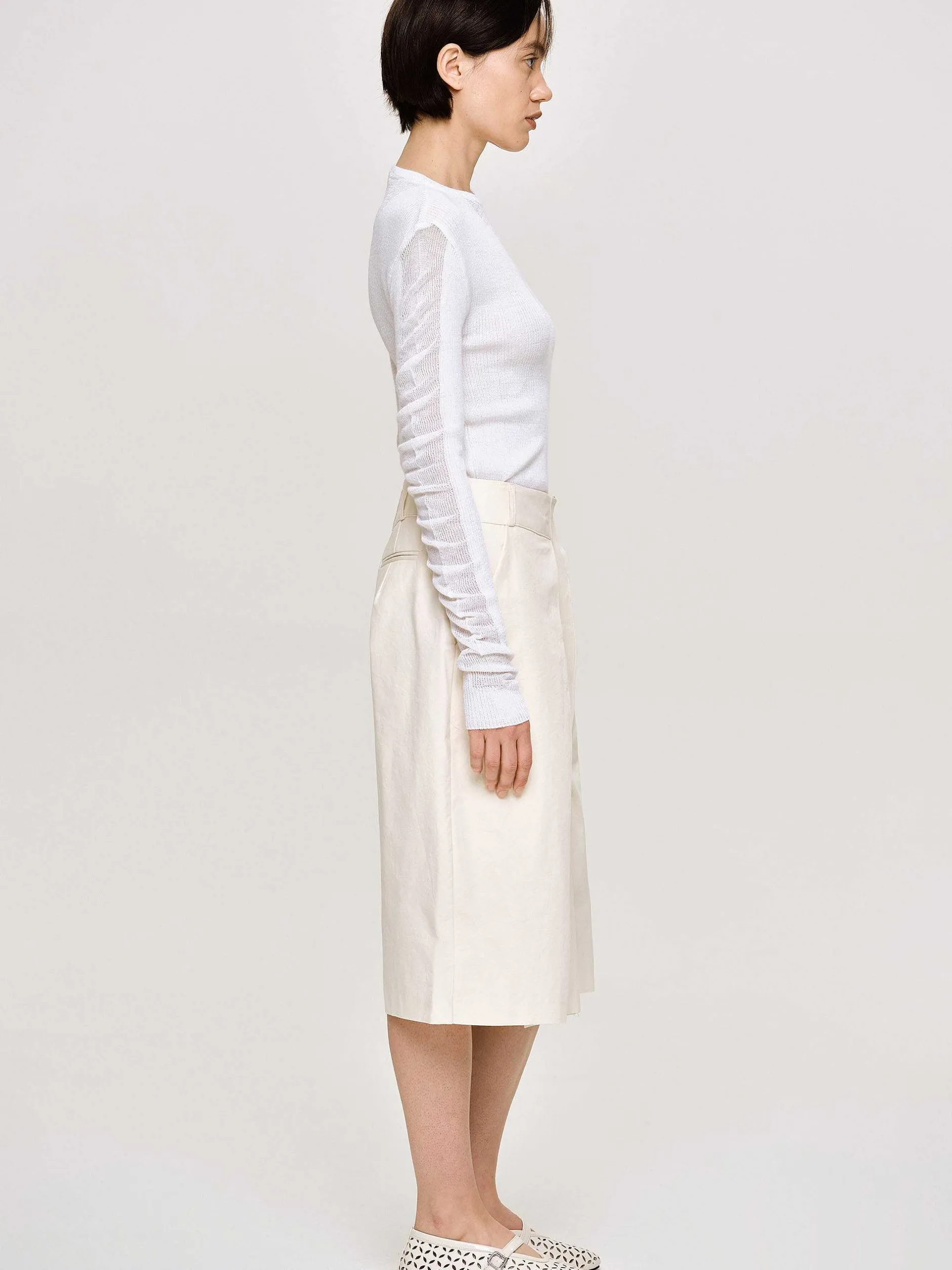 Bottoms-Source Unknown Wrapped Cotton Shorts, Almond