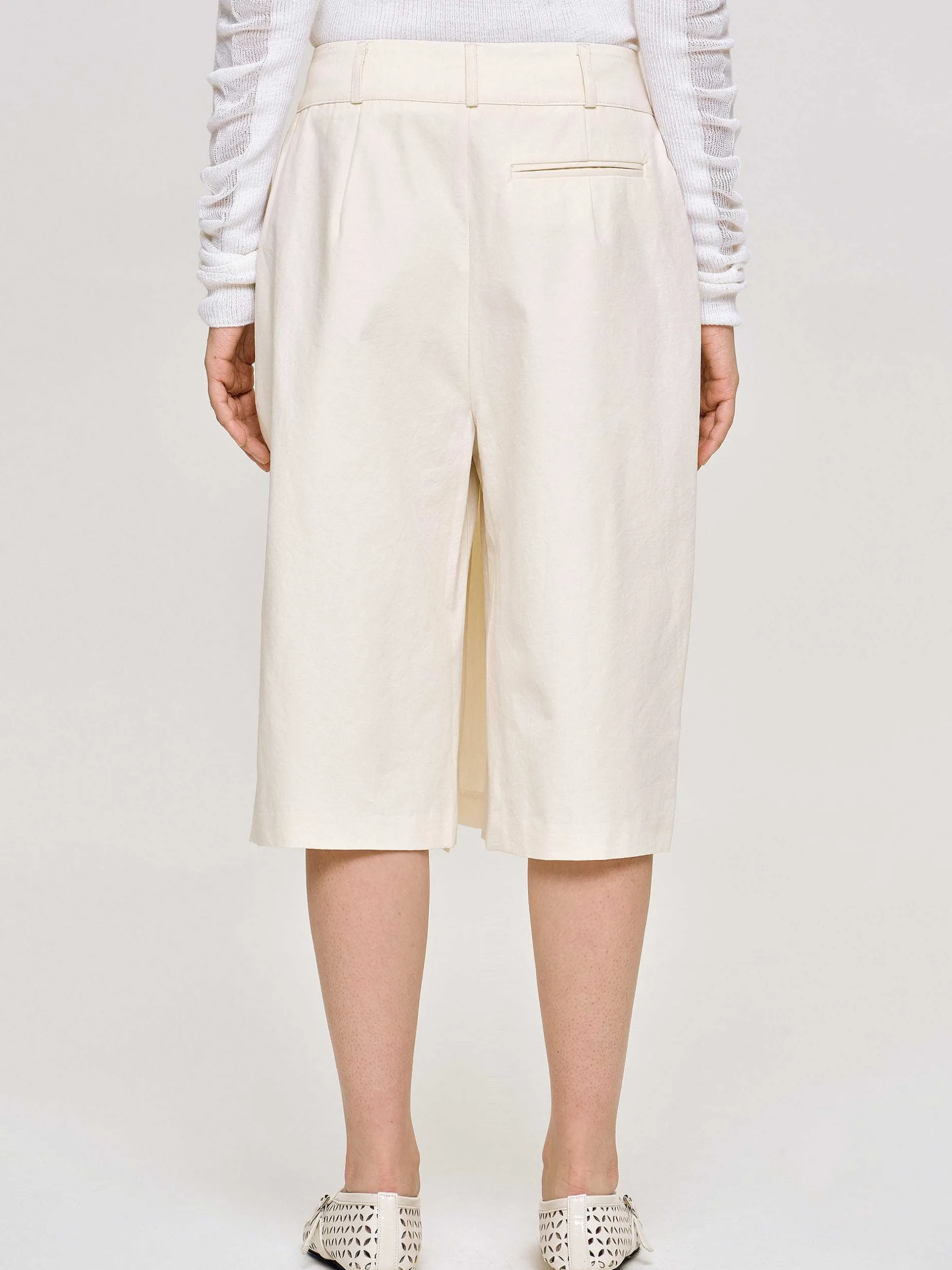 Bottoms-Source Unknown Wrapped Cotton Shorts, Almond