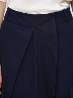 Bottoms-Source Unknown Wrapped Cotton Shorts, Navy