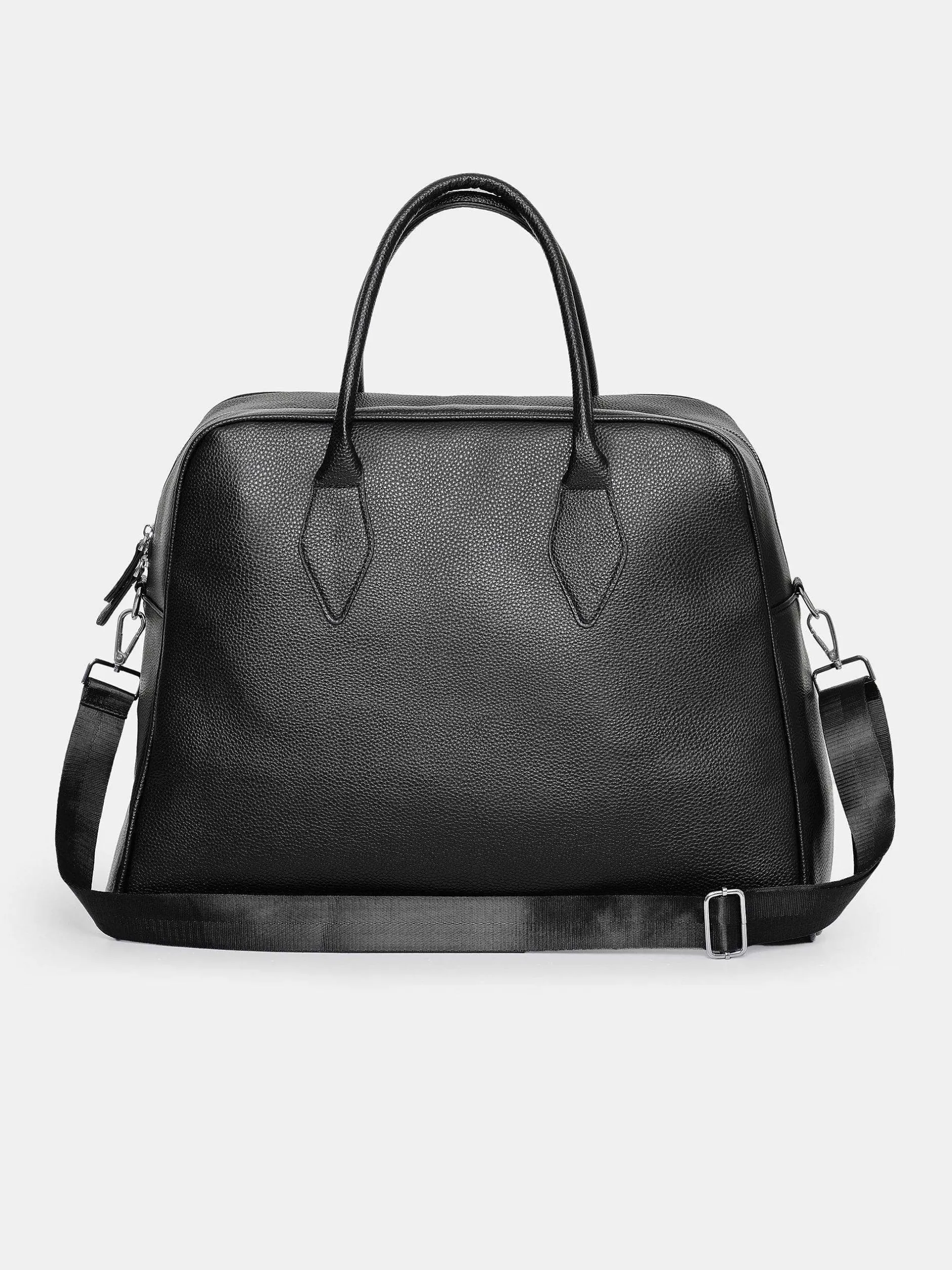 Shoes & Bags-Source Unknown Xlarge Weekender Faux-Leather Bag, Black